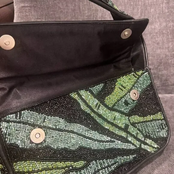 Staud Beaded Tommy Bag Green Palm - Picture 11 of 14